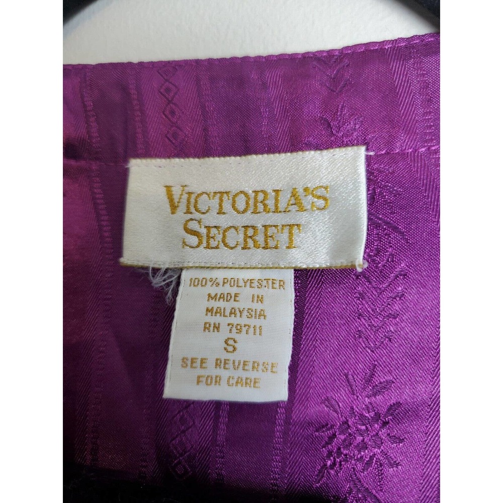 Vintage Victoria's Secret Gold Label‎ Satin Sleep Shirt Pajama Top Small - Picture 3 of 8